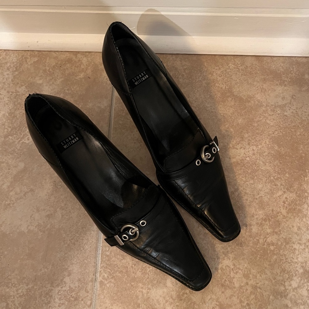Vintage Stuart Weitzman Black Leather Pump